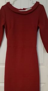 Red Holiday Midi shift dress size 4 (also fits 6)